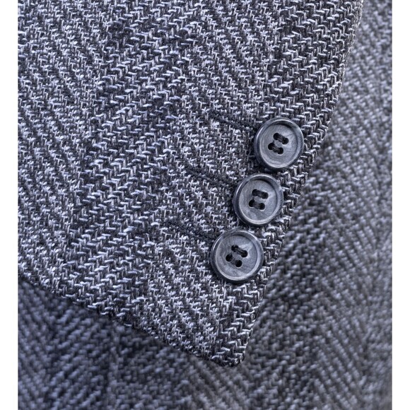 Yves Saint Laurent YSL Mens Size 40R Sport Coat Blazer Vintage Textured Blue EUC - Picture 8 of 14